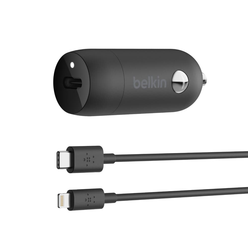 Belkin Car Charge USBC Lightin Cable Blk - Modern Electronics