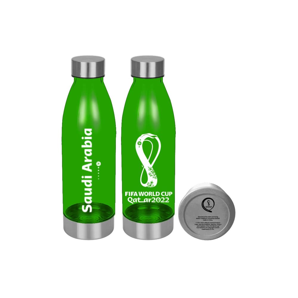 قارورة ماء بلاستيك شفاف  بغطاء معدني (اخضر)- مقااس٦٥٠ مل - Modern Electronics