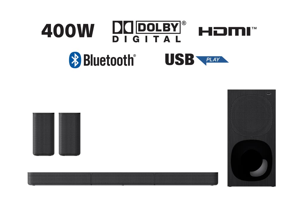 HT-S20R - نظام صوت محيطي حقيقي 5،1 قناة مع Dolby Digital - Modern Electronics