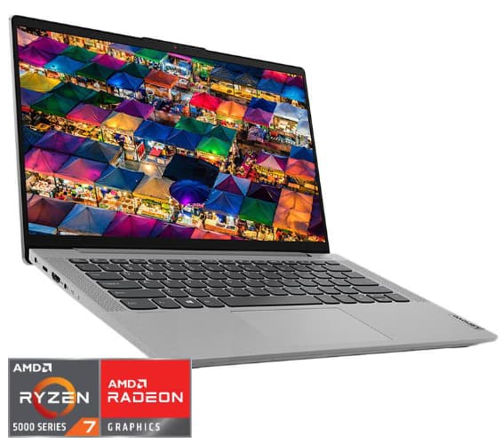 Lenovo IdeaPad 5 Laptop 14" AMD Ryzen 7-5700U, 8GB RAM, 512GB NVMe M.2 SSD, Windows 11, Platinum Grey - Modern Electronics