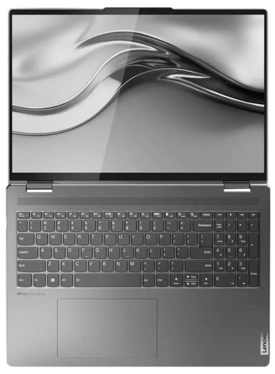 LENOVO Yoga 7 2IN1, 12th Generation Core i7-1260P, 16" Touch WQXGA, 16GB RAM, 1TB SSD, Backlit Keyboard, Windows 11 Home, Integrated Intel Iris Xe Graphics, 16IAP7 - Storm Grey - Modern Electronics